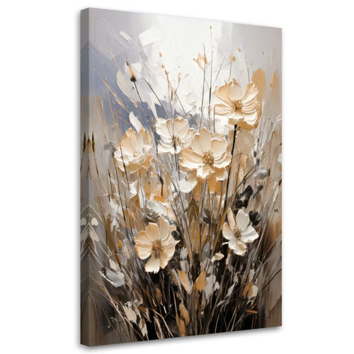 Lerretsbilde, Blomster Akvarell Beige Natur Minimalisme