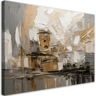 Lerretsbilde, Brun og beige abstrakt