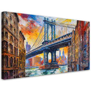 Lerretsbilde, New York Bridge impresjonisme