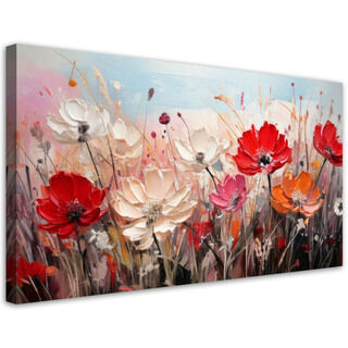 Lerretsbilde, Blomster i en eng