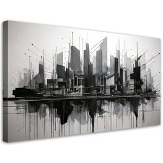 Lerretsbilde, By abstrakt minimalisme arkitektur