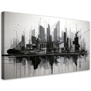 Lerretsbilde, By abstrakt minimalisme arkitektur