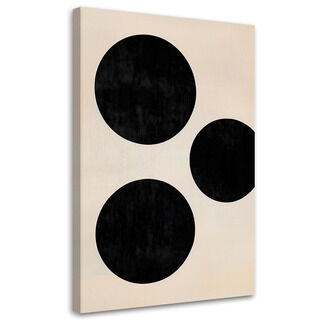 Lerretsbilde, Sirkler Minimalisme Abstrakt Beige