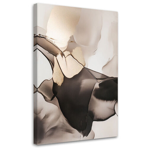 Lerretsbilde, 3D Abstrakt Beige Brun Moderne