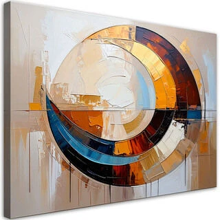 Lerretsbilde, Geometrisk abstrakt i beige