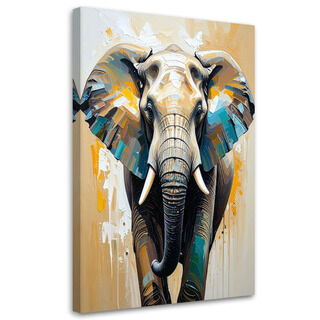 Lerretsbilde, Elefant imitasjon oljemaleri