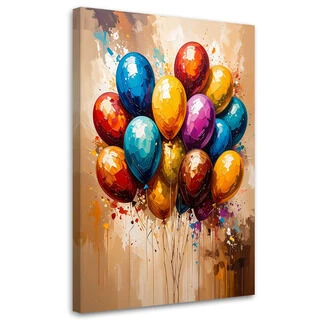 Lerretsbilde, Fargerike ballonger Abstrakt