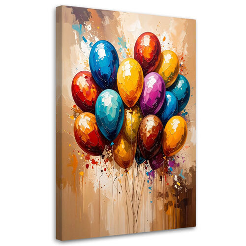 Lerretsbilde, Fargerike ballonger Abstrakt