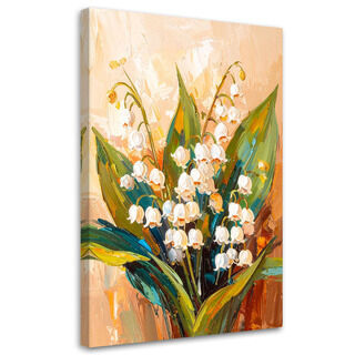Lerretsbilde, Liljekonvall Blomster Planter Natur