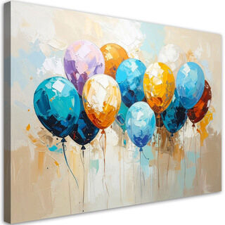 Lerretsbilde, Fargerike ballonger