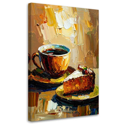 Lerretsbilde, Kaffekopp beige kjeks