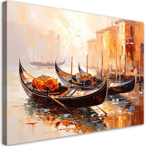 Lerretsbilde, Venezia by Gondoler Beige