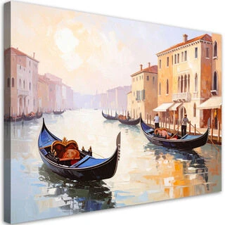 Lerretsbilde, Italia Venezia Gondoler Utsikt