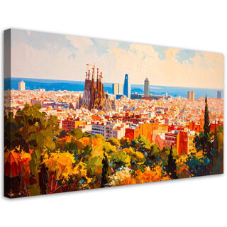 Lerretsbilde, Barcelona bylandskap