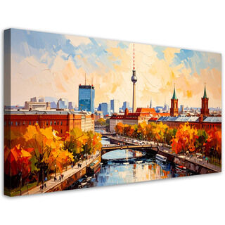 Lerretsbilde, Panorama av Berlin by