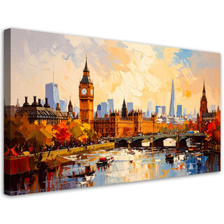 Lerretsbilde, Panorama av London Big Ben