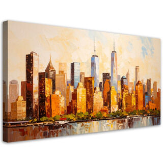 Lerretsbilde, Panorama av New York Manhattan