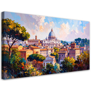 Lerretsbilde, Kontorer Panorama av Roma