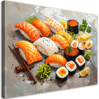 Lerretsbilde, Sushi mat
