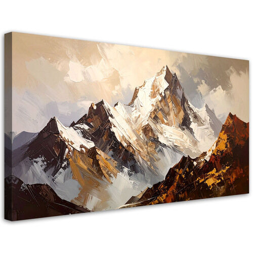 Lerretsbilde, Fjellandskap i beige