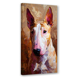 Lerretsbilde, Bulldog Hund Dyr Beige