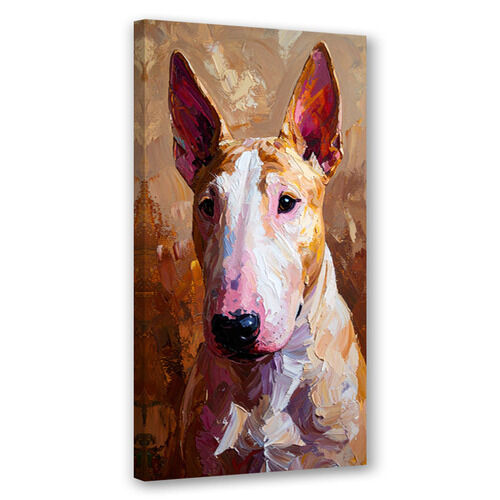 Lerretsbilde, Bulldog Hund Dyr Beige