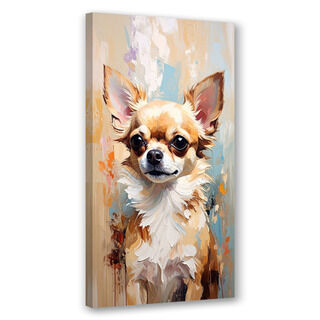 Lerretsbilde, Chihuahua Hund Dyr Beige