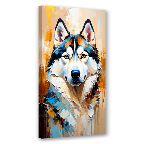 Lerretsbilde, Siberian husky Hund Dyr