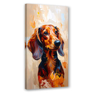 Lerretsbilde, Brun dachshund Hund Dyr
