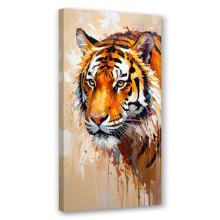 Lerretsbilde, Tiger dyr Afrika oljemaling