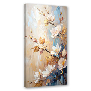 Lerretsbilde, Blomster Kvister Beige imitasjonsmaling