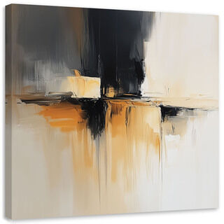 Lerretsbilde, Abstrakt beige oransje