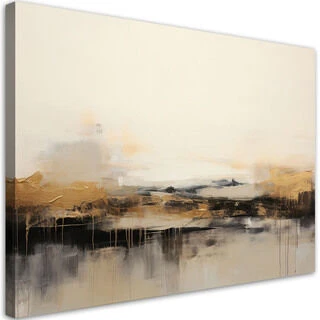 Lerretsbilde, Modern Abstraksjon Beige - (90x60)