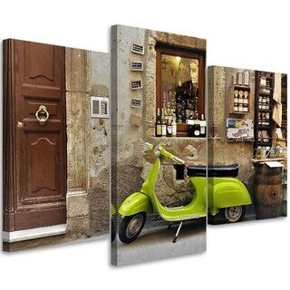 Lerretsbilde 3 deler, Vespa Tuscany Italy