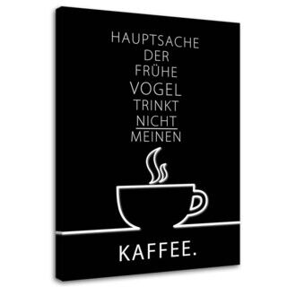 Lerretsbilde, Kaffe med typografi