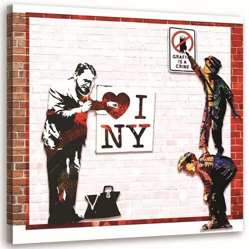 Lerretsbilde, Banksy - Jeg elsker New York