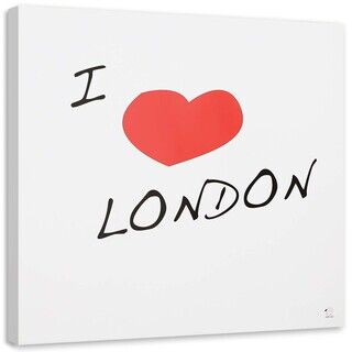 Lerretsbilde, Inskripsjonen I Love London