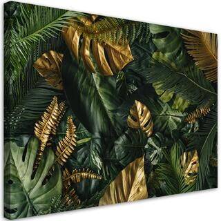 Lerretsbilde, Tropiske Monstera blader planter