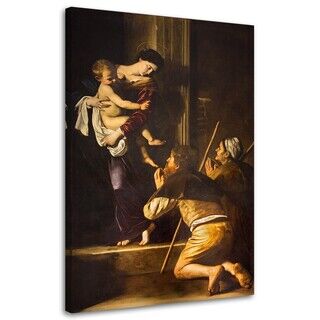 Lerretsbilde, Caravaggio Madonna av Loreto og pilegrimene Roma