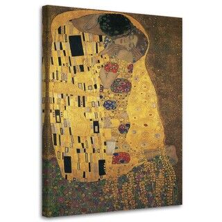 Lerretsbilde, Kysset - G. Klimt Reproduksjon