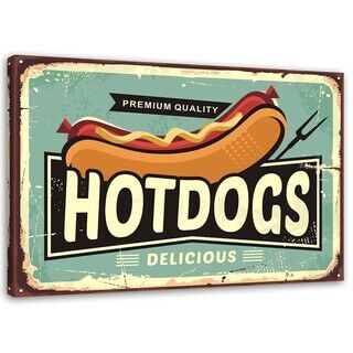 Lerretsbilde, Retro hotdog