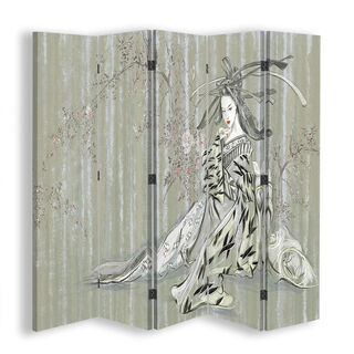 Romdeler Dobbeltsidig, Tradisjonell japansk geisha - (180x170)