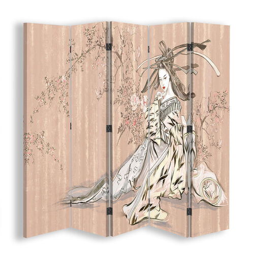 Romdeler Dobbeltsidig, Tradisjonell japansk geisha - (180x170)