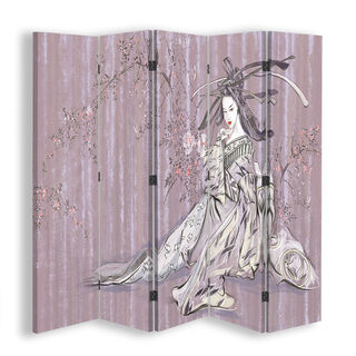 Romdeler Dobbeltsidig, Tradisjonell japansk geisha - (180x170)