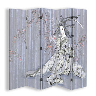 Romdeler Dobbeltsidig, Tradisjonell japansk geisha - (180x170)