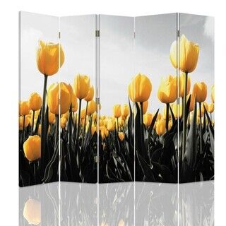 Romdeler Dobbeltsidig, Tulipaner Gul - (180x170)