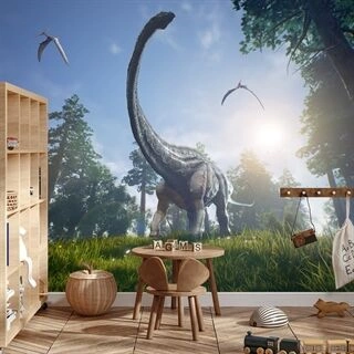 Fototapet Realistisk Dinosaur I Solen.