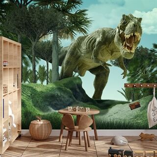 Fototapet Realistisk Dinosaur I Det Grønne