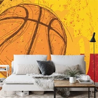 Fototapet Basketballball I Graffitistil