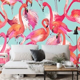 Fototapet Flamingoer